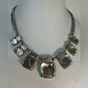 Big chunky light yellow sparkly bead necklace